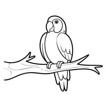 Parrot line icon Ilustración de archivo