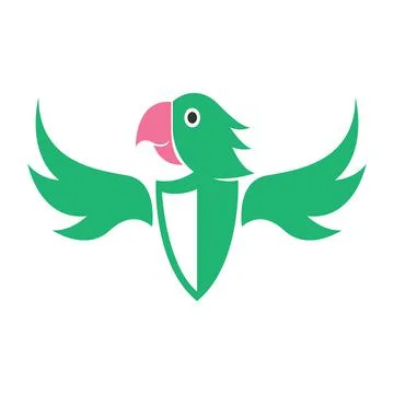 Parrot logo icon design Illustrazione stock