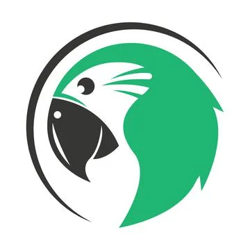 Parrot logo icon design Illustrazione stock