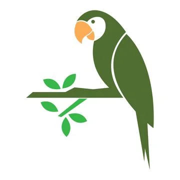 Parrot logo icon design Stock Illustration
