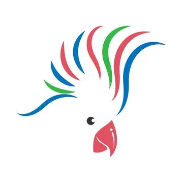 Parrot logo icon design Stock Illustration