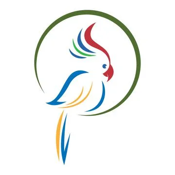 Parrot logo icon design Stock Illustration