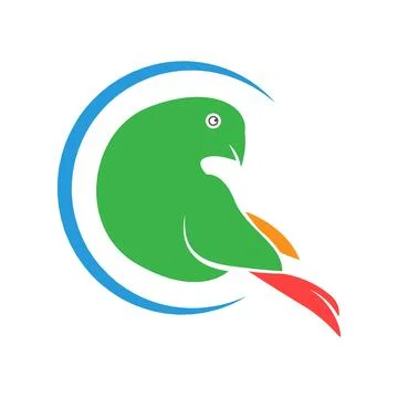 Parrot logo icon design Stock Illustration