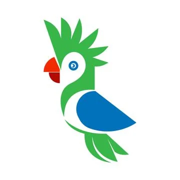 Parrot logo icon design Illustrazione stock