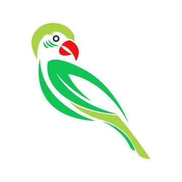 Parrot logo icon design Illustrazione stock