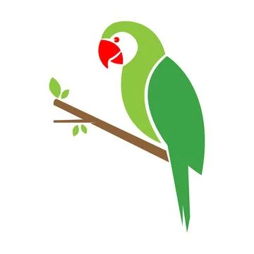 Parrot logo icon design Stock Illustration