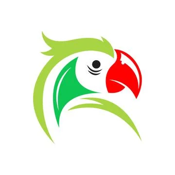 Parrot logo icon design Illustrazione stock