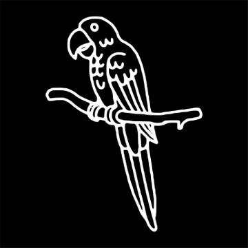 Parrot macaw, vector illustration Stock Illustration