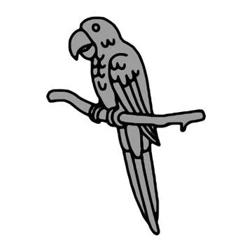 Parrot macaw, vector illustration Stock Illustration