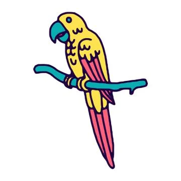 Parrot macaw, vector illustration イラスト素材