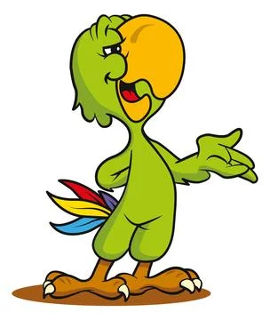 Parrot Mascot Stock Illustration