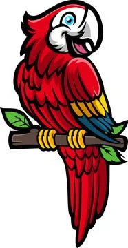 Parrot mascot logo design vector with modern illustration 스톡 일러스트