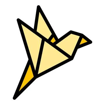 Parrot origami icon vector flat イラスト素材