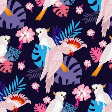 Parrot pattern Stock Illustration