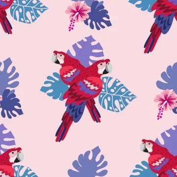 Parrot pattern Stock Illustration