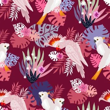 Parrot pattern Illustrazione stock