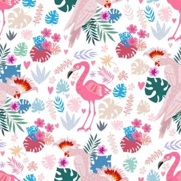 Parrot pattern Stock Illustration