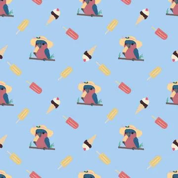 Parrot pattern Stock Illustration