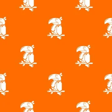 Parrot pattern orange Illustrazione stock