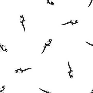 Parrot pattern seamless black Illustrazione stock