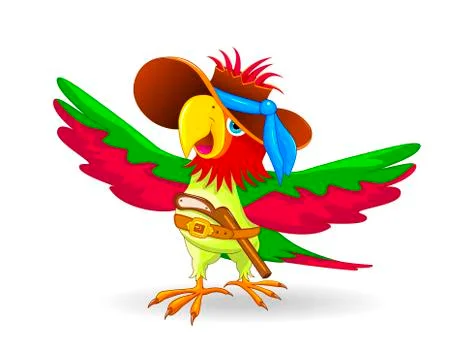 Parrot the pirate Stock Illustration