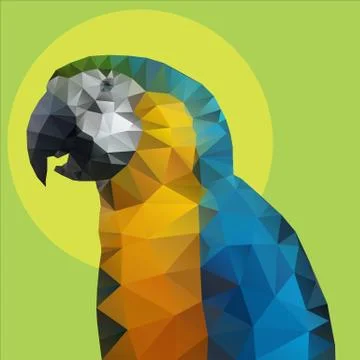 Parrot polygon Vector Illustrazione stock
