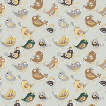 Parrot  seamless colorful pattern Illustrazione stock