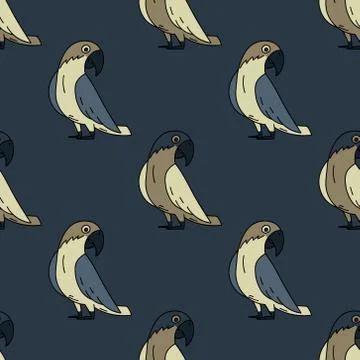 Parrot seamless pattern Stock Illustration