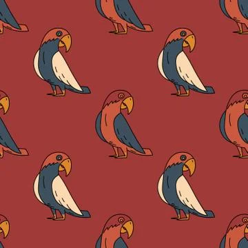 Parrot seamless pattern 스톡 일러스트