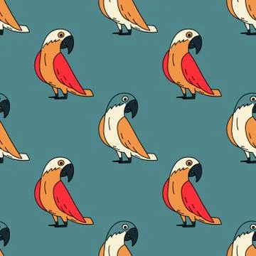 Parrot seamless pattern 스톡 일러스트