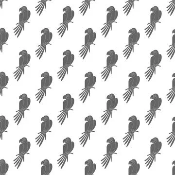 Parrot. Seamless pattern for simple backgrounds, textures, and packaging Stock Illustration