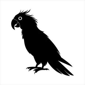 Parrot Silhouette Stock Illustration