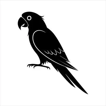 Parrot Silhouette Stock Illustration