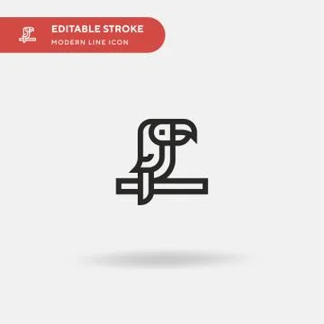 Parrot Simple vector icon. Illustration symbol design template for web mobile Stockillustratie