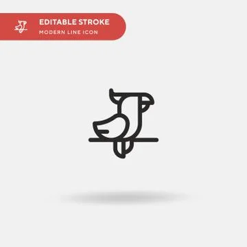 Parrot Simple vector icon. Illustration symbol design template for web mobile 库存插图