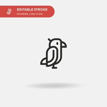Parrot Simple vector icon. Illustration symbol design template for web mobile 스톡 일러스트