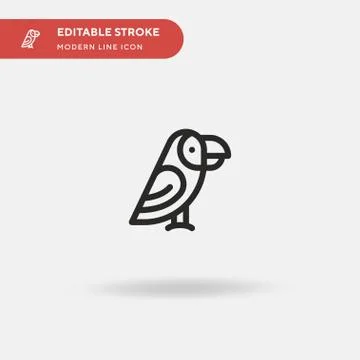 Parrot Simple vector icon. Illustration symbol design template for web mobile イラスト素材