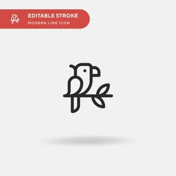 Parrot Simple vector icon. Illustration symbol design template for web mobile Stock Illustration