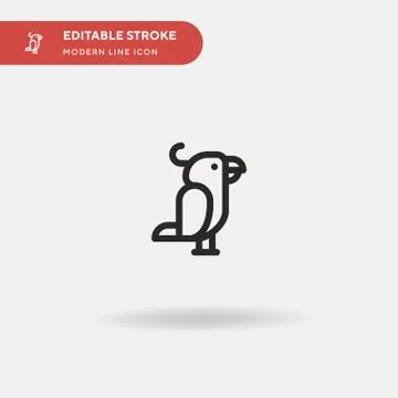 Parrot Simple vector icon. Illustration symbol design template for web mobile イラスト素材