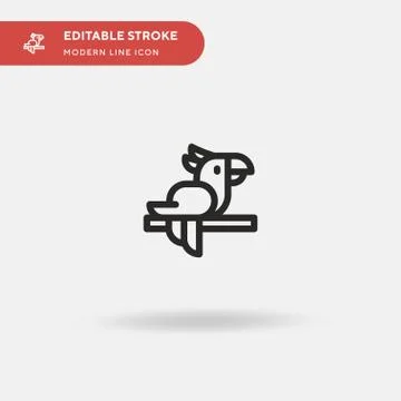 Parrot Simple vector icon. Illustration symbol design template for web mobile 库存插图