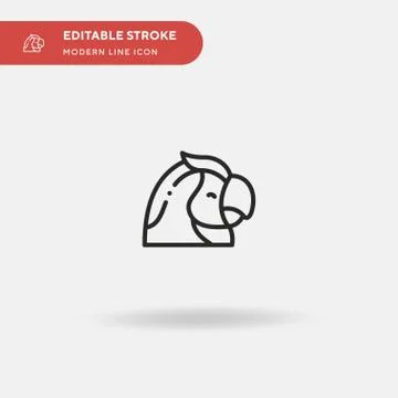 Parrot Simple vector icon. Illustration symbol design template for web mobile 스톡 일러스트