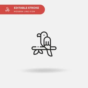 Parrot Simple vector icon. Illustration symbol design template for web mobile 库存插图