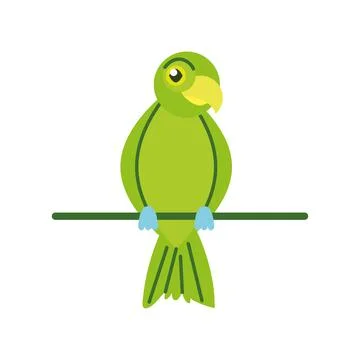 Parrot in stick Stockillustratie