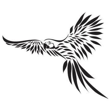 Parrot Tattoo Stock Illustration