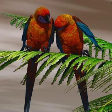 Parrot tree Stock Illustration