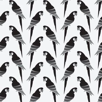 Parrot vector art background design for fabric and decor. Seamless pattern イラスト素材