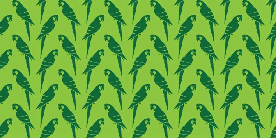 Parrot vector art background design for fabric and decor. Seamless pattern イラスト素材