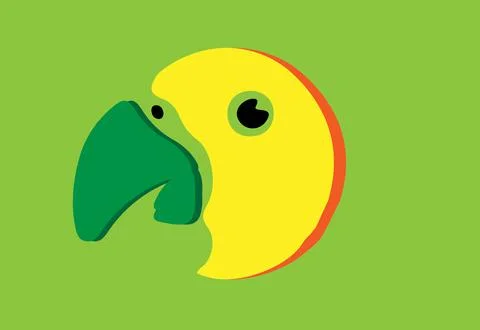 Parrot vector illustration isolated on background Illustrazione stock