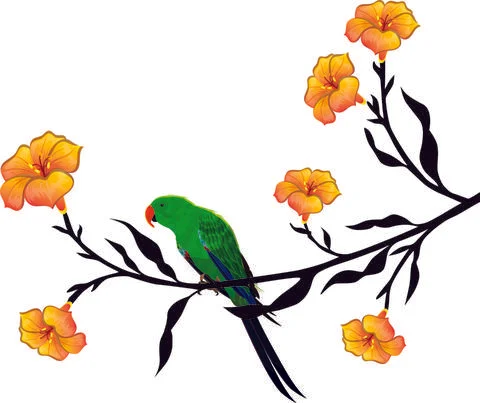 Parrot Wall Sticker Stock-Illustration