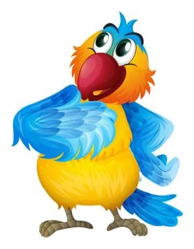 A parrot wondering Stock Illustration